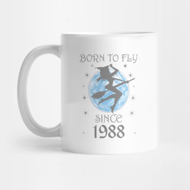BORN TO FLY SINCE 1950 WITCHCRAFT T-SHIRT | WICCA BIRTHDAY WITCH GIFT by Chameleon Living